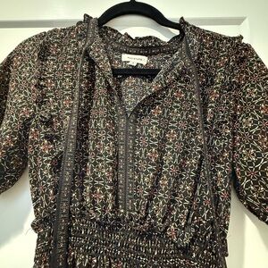 Max Studio black printed maxi dress